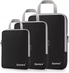 Organisateur de bagage Gonex Extended Packing Cubes Noir