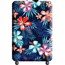 housse de valise fleurs